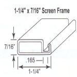 1-1/4 x 7/16 .040 Screen Frame