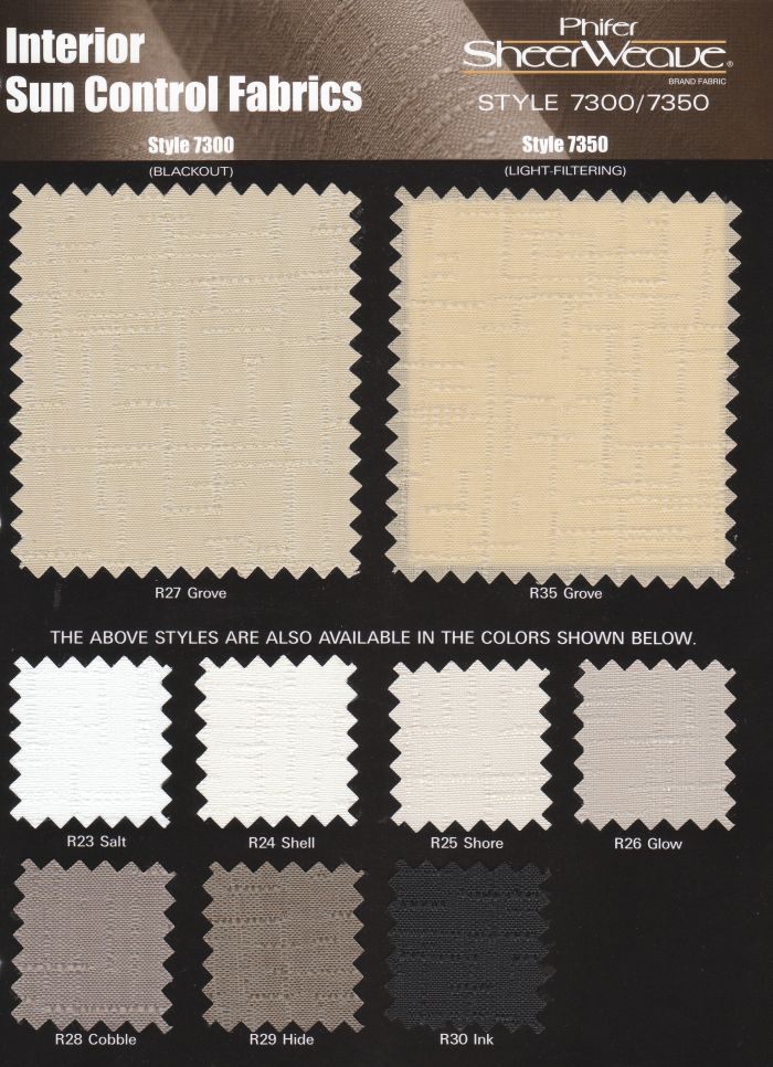 Phifer Sheerweave 7300 and 7350