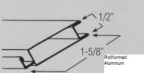 1-5/8 x 1/2 Slider Frame Smooth Roll-formed