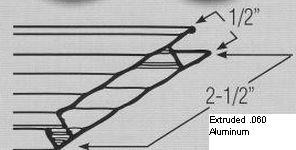 2-1/2 x 1/2 Slider Frame Fluted