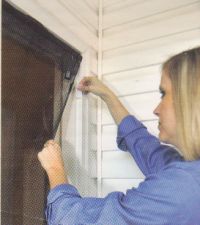 Instant Screen Door Installation Image - Works as a Pet Door too