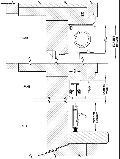 RollAway Retractable Window Screen Standard Installation