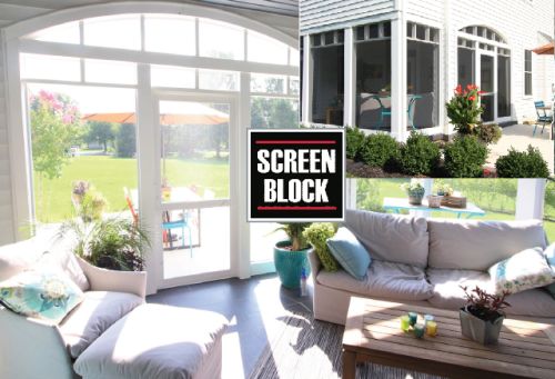 Screen Block by Screen Tight Easily convert your porch into an enclosed living space during the colder months without having to remove your screen! Screen Block from Screen Tight is the quick and easy way to extend your livable area of your home.