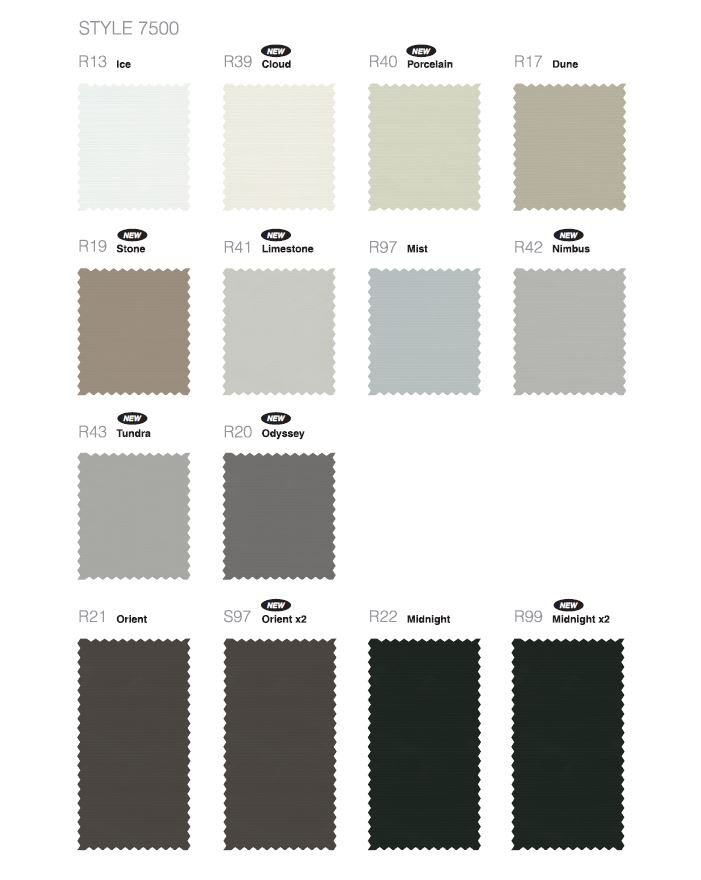 Phifer Sheerweave 7500 Color Options