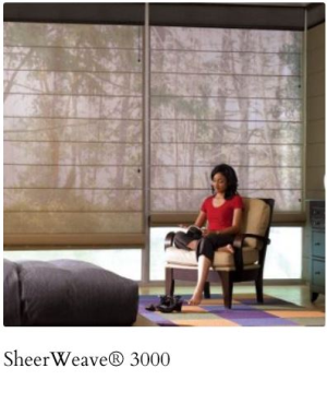 Phifer Sheerweave 3000 A combination of vinyl-coated fiberglass and polyester yarns, Style 3000 is an elegant and exquisite shading fabric. Style 3000 is ideal for roller shades, Roman shades and other types of interior sun control as well as exterior roller shades We carry only Phifer Interior Shading/roller shade fabrics.