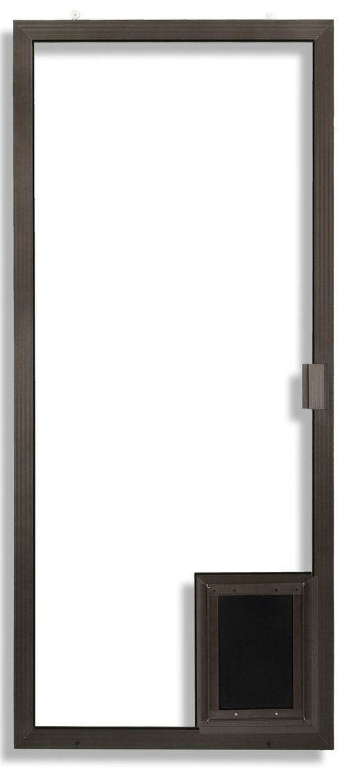 Sliding Screen Door with Pet Door added. 