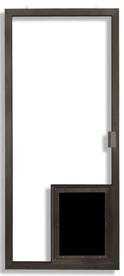 Sliding Screen Door with Pet Door added. 